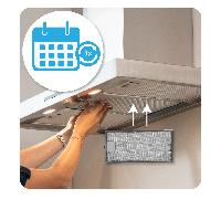 4x Filtre à graisse en métal 254x124mm d'origine Franke 1330200454