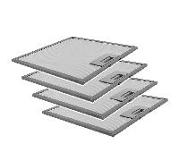 4x Filtre à graisse en métal 262x255mm d'origine Atlantic YT142.2240.01