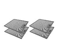4x Filtre à graisse en métal 305x267mm d'origine Beko pour HCP6.... / HCP9....