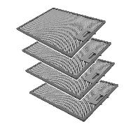 Filtre à graisse en métal 320x260mm d'origine Turboair pour BATTISTERO...