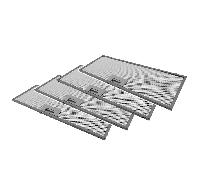 4x Filtre à graisse en métal 459x178mm d'origine Elica pour CIAK... / ELIBLOC... / HIDDEN...