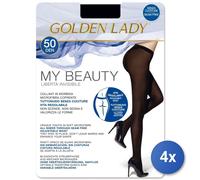 4x Golden Lady Collant My Beauty 50 Den Noir S Femme