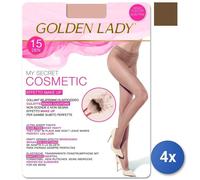 4x Golden Lady Collants Mysecret 15 Bronze 2 Taille S