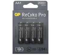 4x Gp Recyko Pro Aa-Batterie Nimh 2000mAh Mignon LR06 LR6 1,2V Piles Aa Batterie