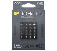 4X GP ReCyko Pro AAA-Akku NiMH 800mAh Micro LR03 LR3 1,2V AAA Akku Accu Batterie