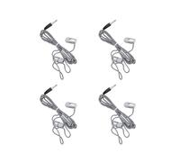 4X H-169 3.5mm MP3 MP4 Cordon Tresse de Subwoofer de Cablage, Ecouteurs de Musique Universelle avec Controle du Fil de Mic (Argent)