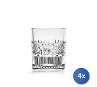 4x H&h Set 6 Lunettes beverly Fabriqué En Verre Travaillé Avec Capacité De 31