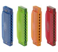 4x Harmonicas Diatonique Enfants 10 Trous Blues en Ut Majeur Plastique Colore