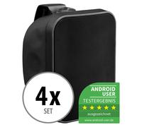 4x Haut-Parleur DJ PA Exterieur Enceinte Jardin Baffle Outdoor IP65 4x 80W Noir