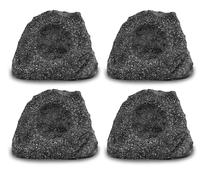 4x Haut-Parleur Pilon Enceinte Exterieur Jardin Imperméable Passif Subwoofer 40W