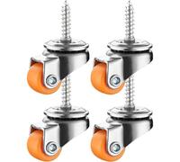 4x Heavy Duty Replacement Wheels - Universal Caster Wheels For Furniture, Office Chairs, Trollies & Workshop Carts | 80mm Set Of 4, Easy Installation, High Weight Capacity