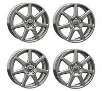 4x Jantes Autec TALLIN ECE 7.0x17 ET42 5x108 Titane argent compatibles avec Citroën C4 Berlingo C5 X C5 Jumpy