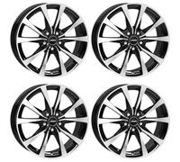 4x jantes en aluminium Autec BRIXEN 6.5x16 ET50 5x114,3 Schwarz poliert