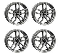 4x jantes en aluminium Autec MERCADOR 8.0x18 ET38 5x112 Titansilber