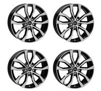 4x Jantes en aluminium AUTEC UTECA 8.5x19 ET40 5x112 Schwarz poliert