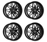 4x Jantes en aluminium Carmani 18 Knut 8,0x18 ET45 5x112 black matt compatible avec Ford Galaxy