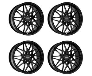 4x Jantes en aluminium Carmani 18 Knut 8,0x19 ET45 5x112 black matt compatible avec BMW 1 2 X1 X2