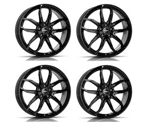 4x jantes en aluminium Rial Lucca 7.5Jx17 ET45 5x112 diamant-schwarz