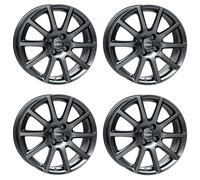 4x Jantes en aluminium Rial Milano 6.0Jx15 ET45 4x100 titanium compatible avec RENAULT Clio Modus ZOE