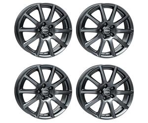 4x Jantes en aluminium Rial Milano 6.5Jx16 ET38 5x100 titanium compatible avec VOLKSWAGEN Beetle Cross Polo Fox Golf Polo T-Cross