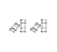 4X Kit de Fixation pour Mât D'Antenne Double, Support de Fixation pour Mât, Mâchoire en V, pour TV, CB, Radio Amateur.