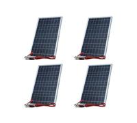 4X Kit de Panneau Solaire 12 V Complet Générateur de Cellules Solaires Rechargeables Extérieures Portables de Puissance 30 W pour la Maison