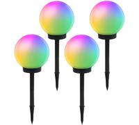 4x Lampe solaire à LED de jardin 30cm RGB IP44