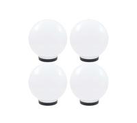 4x Lampes à LED sous Forme de Boule Sphérique Eclairage Lampes Solaires Lampes d'Allée Lumière de Jardin Patio 277142
