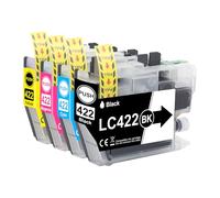 4X LC422 LC422XL Patrons Pack Value Compatible avec Brother LC422 LC422XL LC-422XL LC-422XLVAL pour Brother MFC-J5345DW MFC-J5740DW MFC-J6940DW MFC-J6540DW (1 Noir 1 Cyan 1 Jaune 1 Magenta)