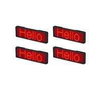 4X LED Name Badge Rechargeable Signe Lumineux Bricolage Programmable Affichage Du Tableau de Messages DéRoulant LED, Type 2