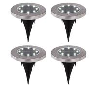 4x LED Solaire Lampe de sol Lampes d'extérieur Piquet de terre Spot de jardin Chemin Lampes enfichables