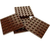 4x Lego Bau Platte 6x6 Basic rot braun Star Wars 79007 3826 9476 4217848 3958
