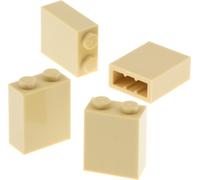 4x Lego brique de construction 1x2x2 beige intérieur picots support Harry Potter 71043 3245c