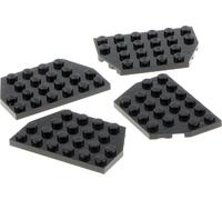 4x Lego Cale plaque de construction 4x6 noir aile aile 4129572 32059