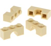 4x Lego pierre d'arc 1x3x1 beige arc rond pont château porte set 10276 4490