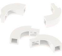 4x Lego pierre d'arc 1x3x2 blanc demi-arcs rond quart de cercle pont set 6418 6005