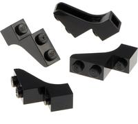 4x Lego pierre d'arc 1x3x2 noir arc pont château porte 4581280 88292