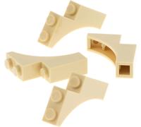 4x Lego pierre d'arc 1x3x3 beige quart d'arc pont château porte 71043 76382 13965