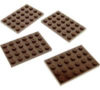 4x Lego plaque de construction 4x6 rouge brun plaque de base Star Wars 75059 4271874 3032