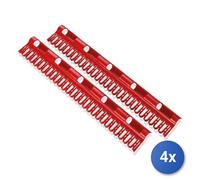 4X Leifheit Pince À Linge Barre Pour Séchoir Rouge
