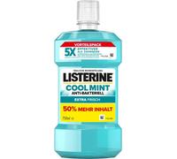 4x LISTERINE Bain de Bouche 750ml Cool Mint - Combat les bactéries, protège de la plaque dentaire & des problèmes de gencives assure une haleine fraîche 3 litres de contenance totale