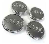 4x Logo Jante Audi Argent 69 mm Cache Moyeu Centre De Roue Emblème 4L0601170 LBQ59