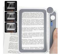 4X Loupe de Lecture,Loupe avec 10 LED lumières, Loupe Eclairante, Grande Loupe à Main, Loupe Grossissante Pliante pour Livres
