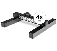 4x Lumiére Effet Support Sol Pied pour PAR LED Lumiére Projecteur Disco Acier