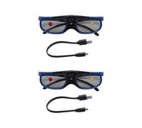 4X Lunettes DLP Link 3D Rechargeables Lunettes à Obturateur Actif pour ÉCrous Xgimi Z3 / Z4 / Z6 / H1 / H2 G1 / P2 et Projecteur DLP LINK