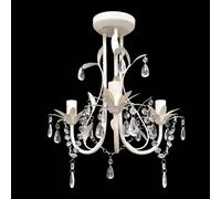 4x Lustres Suspendus à Cristaux Plafonnier Luminaire Eclairage Salon vidaXL