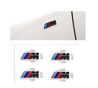 4x ///M BMW Aile Latérale Sport Performance Logo Emblème Badge Chrome Noir 45mm x 15mm