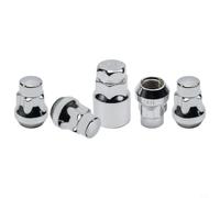 4x M14x1.5 Locking Wheel Nuts Tapered Silver pour ford 4x M14x1.5