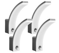 4x Maclean détecteur de mouvement Lampe LED PIR détecteur de mouvement gris 20W IP65 2000lm blanc neutre (4000K) MCE512 GR