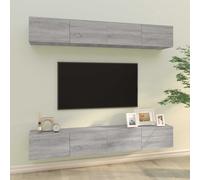 4x Meubles TV Muraux Chêne Sonoma 100x30x30cm Centres de Divertissement vidaXL